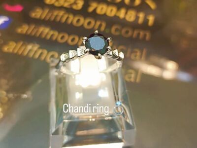 Black Sparkling Crown Ring