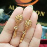 Gold Dipped Earrings With Hanging