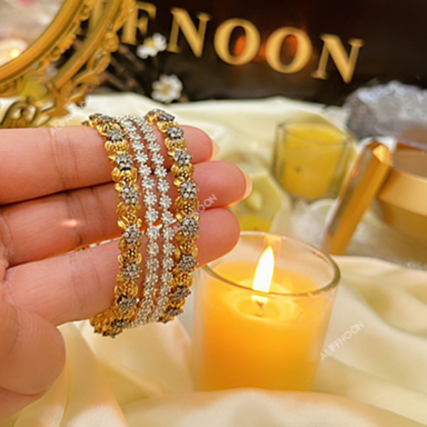 Diamond-cut-gold-plating-bangles
