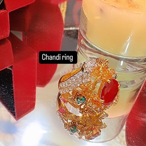 Chandi-Red-and-Green-zircon-Ring