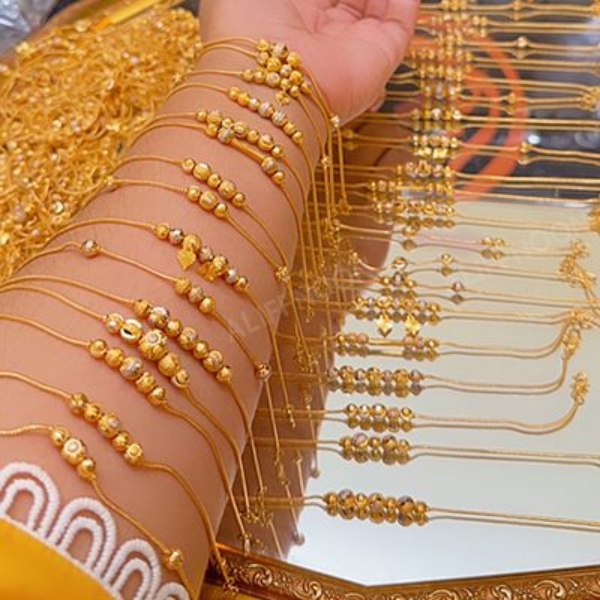 Gold-dipped-Ball-bracelet