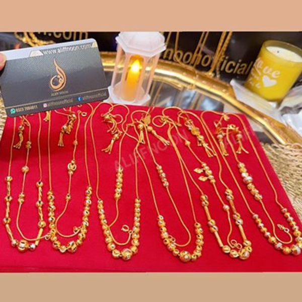 Gold-dipped-Ball-mala-set-with-Bracelet