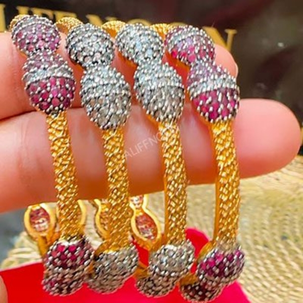 Red-and-white-color-zircon-Bangles