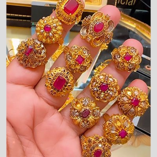 Red-Stone-RP-Gold-plated-Ring