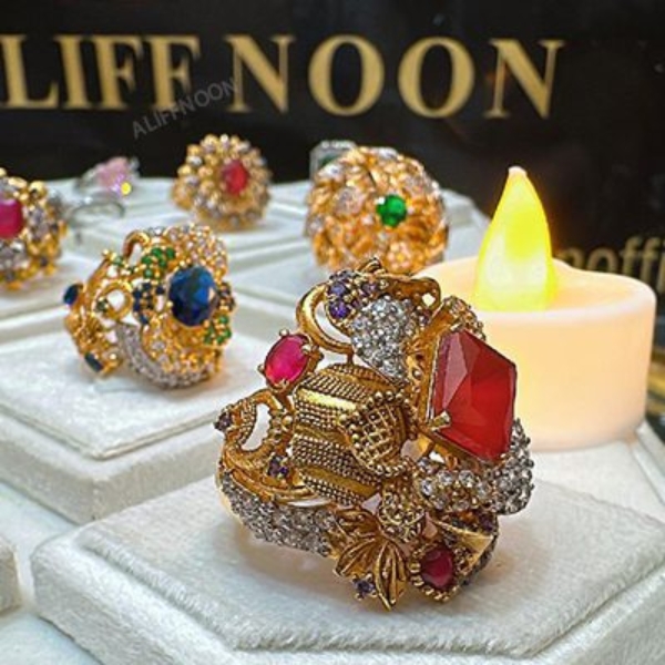 Chandi-Red-stone-Ring